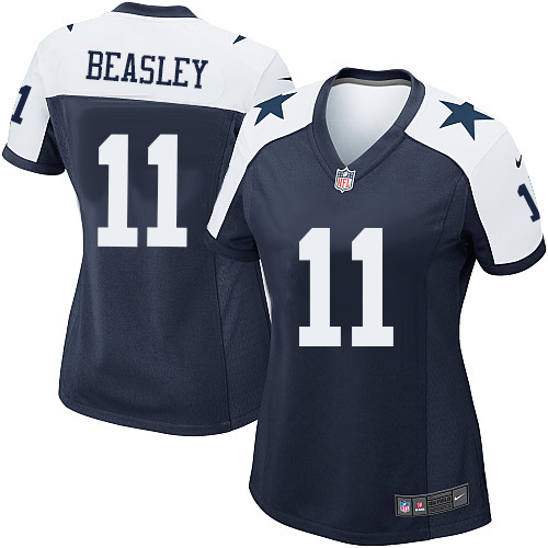 Women's Elite Cole Beasley Nike Jersey Navy Blue Alternate - #11 Throwback NFL Dallas Cowboys